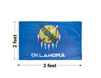 2'x3' Oklahoma Nylon Outdoor Flag